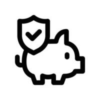 piggy bank icon. line icon for your website, mobile, presentation, and logo design. vector