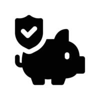piggy bank icon. glyph icon for your website, mobile, presentation, and logo design. vector