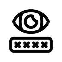 hidden password icon. line icon for your website, mobile, presentation, and logo design. vector