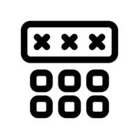 pin code icon. line icon for your website, mobile, presentation, and logo design. vector