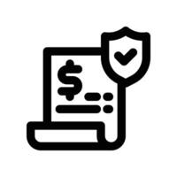 bill icon. line icon for your website, mobile, presentation, and logo design. vector