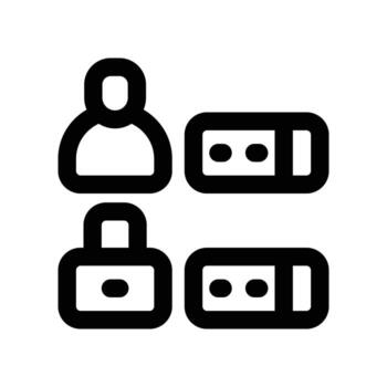 login security icon. line icon for your website, mobile, presentation, and logo design. vector
