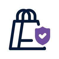 shopping bag icon. dual tone icon for your website, mobile, presentation, and logo design. vector
