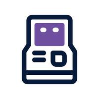 atm machine icon. dual tone icon for your website, mobile, presentation, and logo design. vector