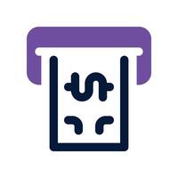 atm icon. dual tone icon for your website, mobile, presentation, and logo design. vector