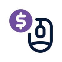 pay per click icon. dual tone icon for your website, mobile, presentation, and logo design. vector