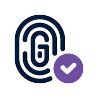 fingerprint icon. dual tone icon for your website, mobile, presentation, and logo design. vector