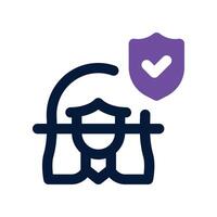 face id icon. dual tone icon for your website, mobile, presentation, and logo design. vector