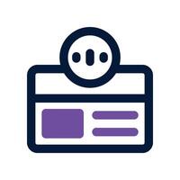 contactless payment icon. dual tone icon for your website, mobile, presentation, and logo design. vector