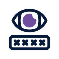 hidden password icon. dual tone icon for your website, mobile, presentation, and logo design. vector