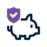 piggy bank icon. dual tone icon for your website, mobile, presentation, and logo design. vector