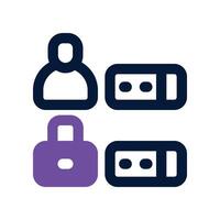 login security icon. dual tone icon for your website, mobile, presentation, and logo design. vector