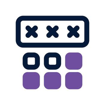 pin code icon. dual tone icon for your website, mobile, presentation, and logo design. vector