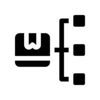 distribution icon. glyph icon for your website, mobile, presentation, and logo design. vector