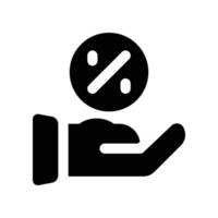 discount icon. glyph icon for your website, mobile, presentation, and logo design. vector