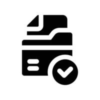 document icon. glyph icon for your website, mobile, presentation, and logo design. vector