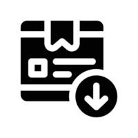 import icon. glyph icon for your website, mobile, presentation, and logo design. vector