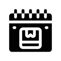 calendar icon. glyph icon for your website, mobile, presentation, and logo design. vector