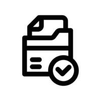 document icon. line icon for your website, mobile, presentation, and logo design. vector