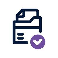 document icon. dual tone icon for your website, mobile, presentation, and logo design. vector