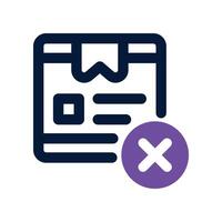 reject icon. dual tone icon for your website, mobile, presentation, and logo design. vector