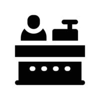 cashier icon. glyph icon for your website, mobile, presentation, and logo design. vector