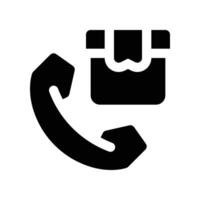 order call icon. glyph icon for your website, mobile, presentation, and logo design. vector