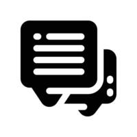 chat icon. glyph icon for your website, mobile, presentation, and logo design. vector