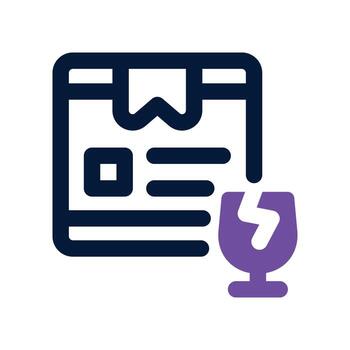 fragile icon. dual tone icon for your website, mobile, presentation, and logo design. vector