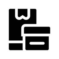box icon. glyph icon for your website, mobile, presentation, and logo design. vector