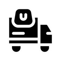truck delivery icon. glyph icon for your website, mobile, presentation, and logo design. vector