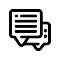 chat icon. line icon for your website, mobile, presentation, and logo design. vector