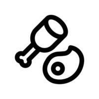 meat icon. line icon for your website, mobile, presentation, and logo design. vector