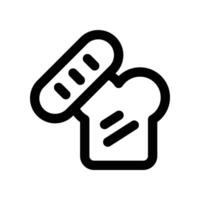 bread icon. line icon for your website, mobile, presentation, and logo design. vector