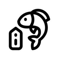 fish icon. line icon for your website, mobile, presentation, and logo design. vector