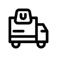 truck delivery icon. line icon for your website, mobile, presentation, and logo design. vector