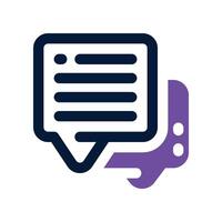 chat icon. dual tone icon for your website, mobile, presentation, and logo design. vector