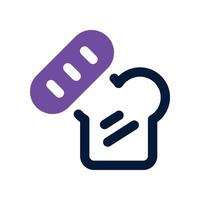 bread icon. dual tone icon for your website, mobile, presentation, and logo design. vector