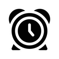 alarm clock icon. glyph icon for your website, mobile, presentation, and logo design. vector