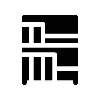 library icon. glyph icon for your website, mobile, presentation, and logo design. vector