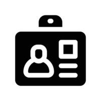 student card icon. glyph icon for your website, mobile, presentation, and logo design. vector