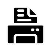 printer icon. glyph icon for your website, mobile, presentation, and logo design. vector