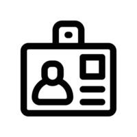 student card icon. line icon for your website, mobile, presentation, and logo design. vector