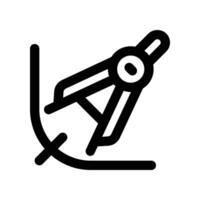 drawing compass icon. line icon for your website, mobile, presentation, and logo design. vector