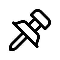 push pin icon. line icon for your website, mobile, presentation, and logo design. vector
