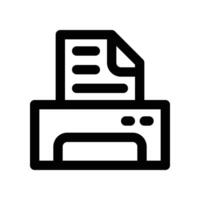 printer icon. line icon for your website, mobile, presentation, and logo design. vector