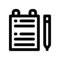 notebook icon. line icon for your website, mobile, presentation, and logo design. vector