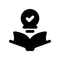learn icon. glyph icon for your website, mobile, presentation, and logo design. vector