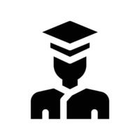 student icon. glyph icon for your website, mobile, presentation, and logo design. vector