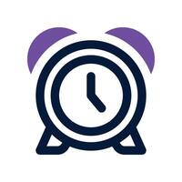 alarm clock icon. dual tone icon for your website, mobile, presentation, and logo design. vector